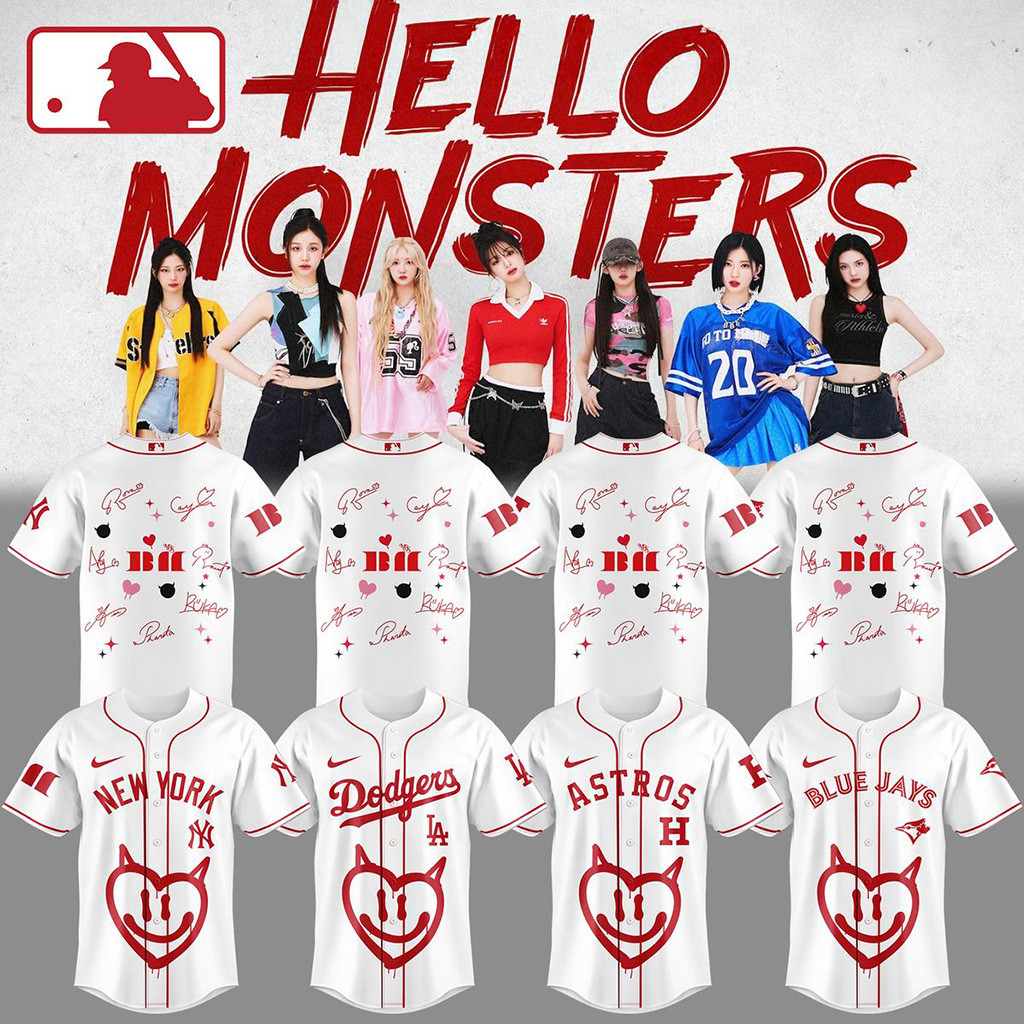 All Team MLB X Babymonster Tour 2025 Jersey MLB Merch Gifts For Baseball Lovers-1