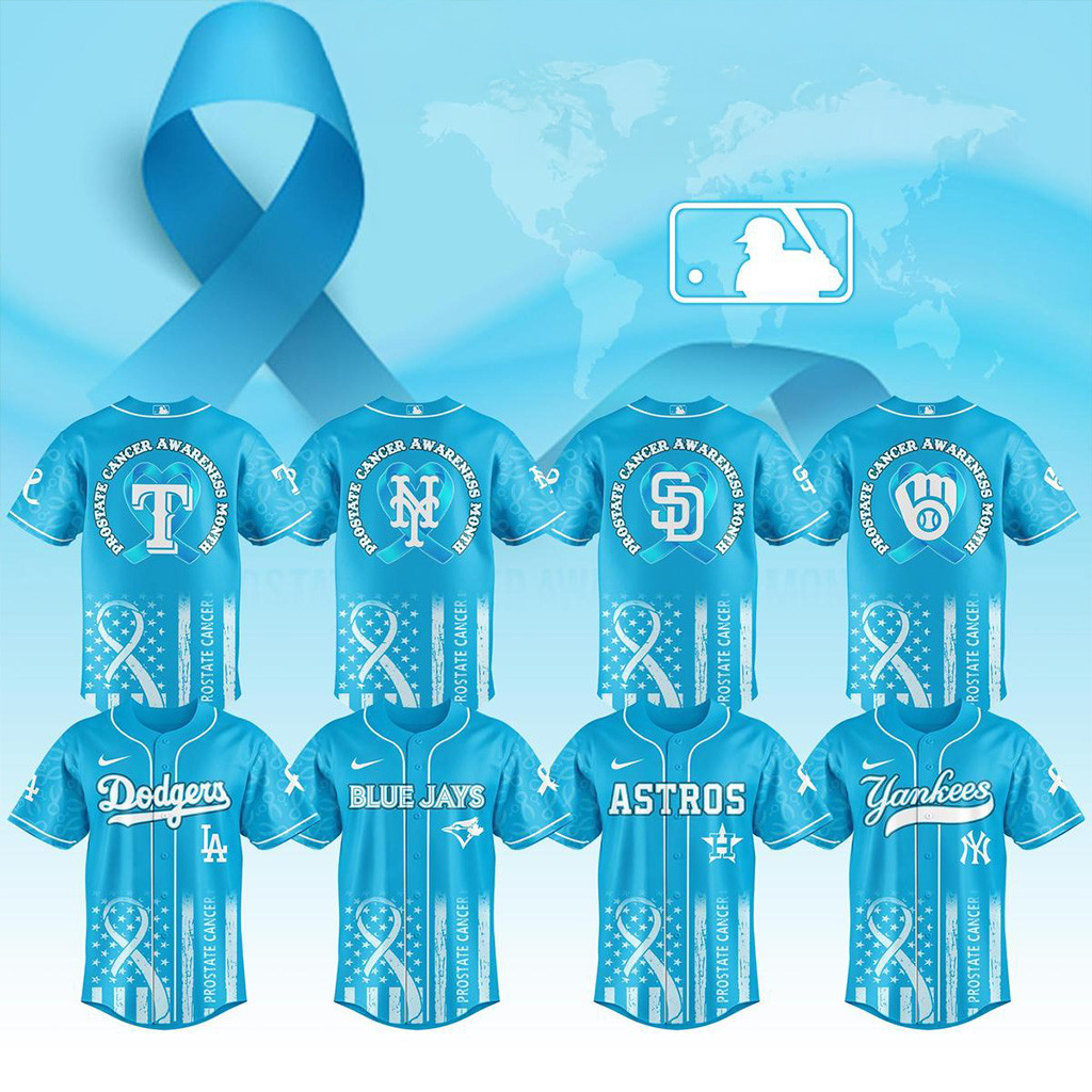 All Team MLB X Prostate Cancer Awareness Jersey MLB Merch Baseball Player Gift Ideas-1