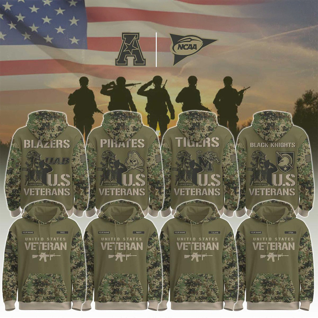 All Team NCAA Happy Birthday Veterans Day Night Hoodie NCAA Merch Gifts For Men-1