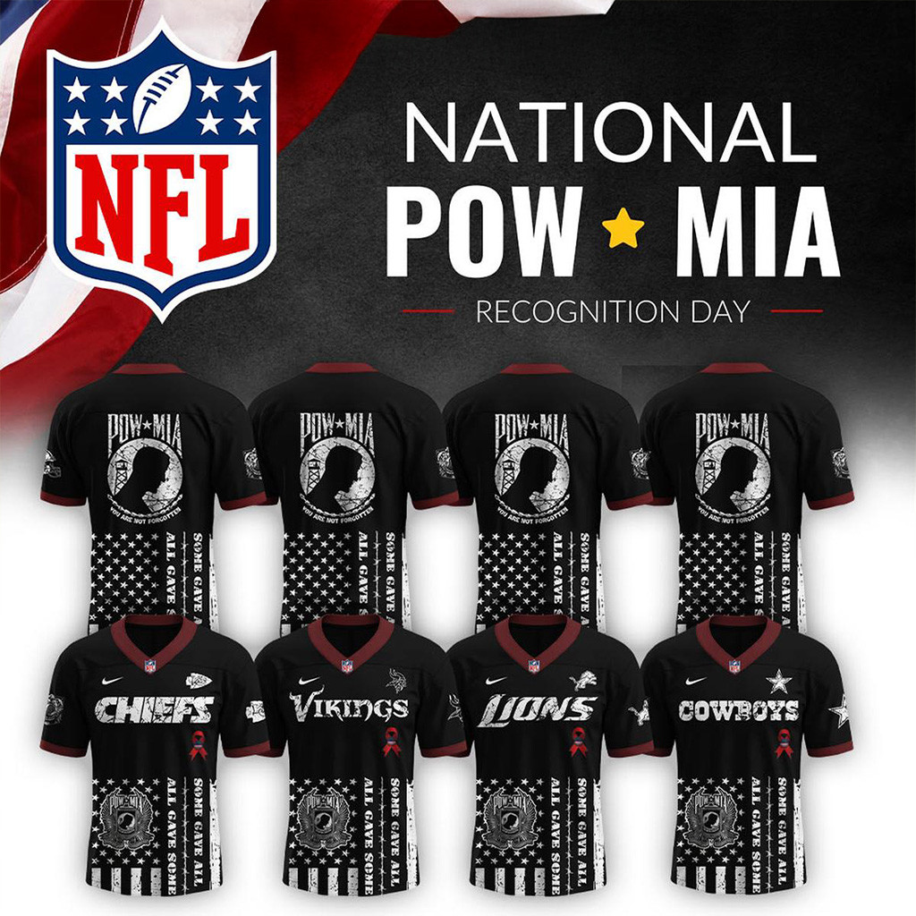 All Team NFL X National Pow Mia Recognition Day 2025 Jersey NFL Merch Football Fan Gift Ideas-1