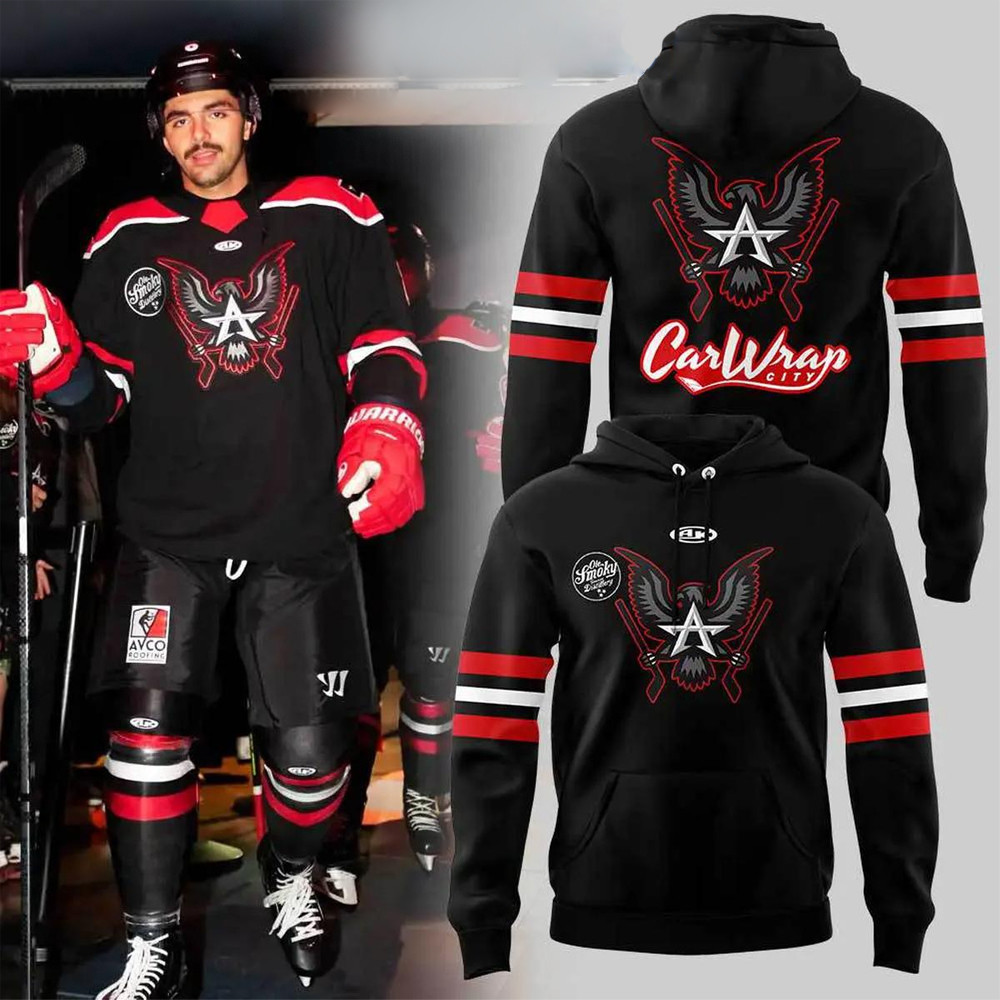 Allen Americans Full Black Car Wrap City 2024 Celebration Hoodie Gifts For Hockey Fan-1