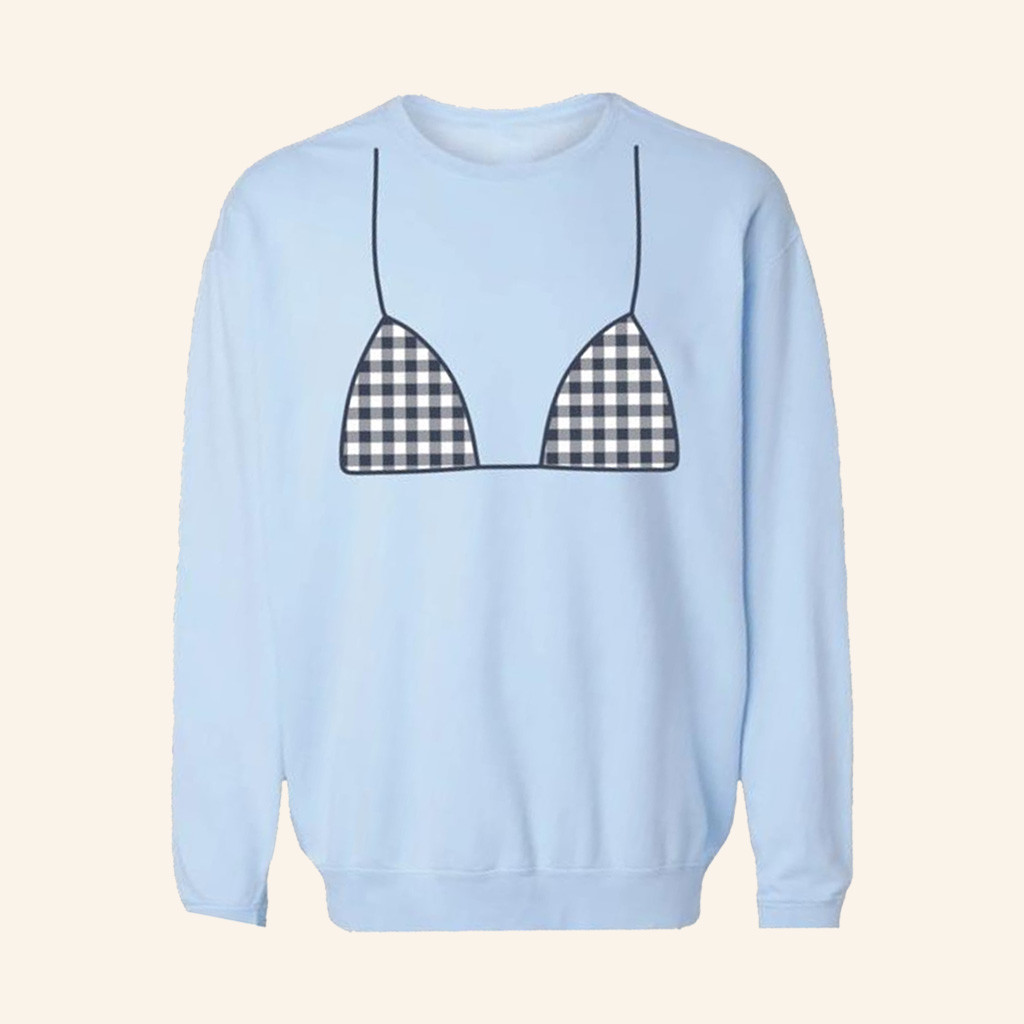 Allie Rose Co Merch Blue Gingham Sweatshirt Gifts For Wife-1 Allie Rose Co Merch Blue Gingham Sweatshirt Gifts For Wife-1