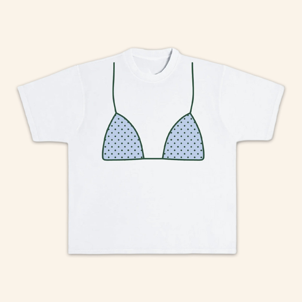 Allie Rose Co Merch Blue Polka Dot Bikini T-Shirt Great Gifts For Her-1 Allie Rose Co Merch Blue Polka Dot Bikini T-Shirt Great Gifts For Her-1