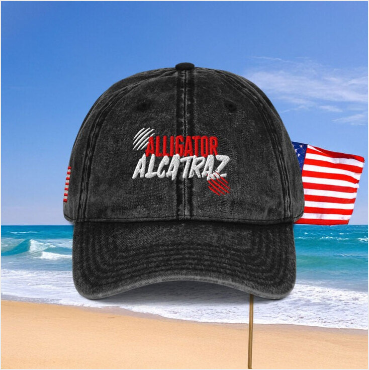 Alligator Alcatraz Hat Alligator Alcatraz Merch Florida Gator Embroidered Hat Florida GOP Store-1