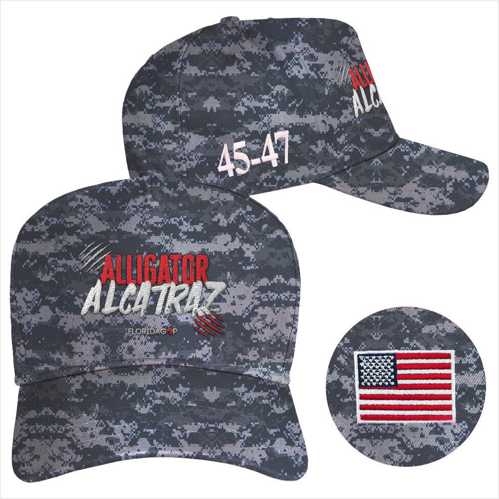 Alligator Alcatraz Hat Camo 45-47 Hat Alligator Alcatraz Merch Florida GOP Store Dad Gifts-1