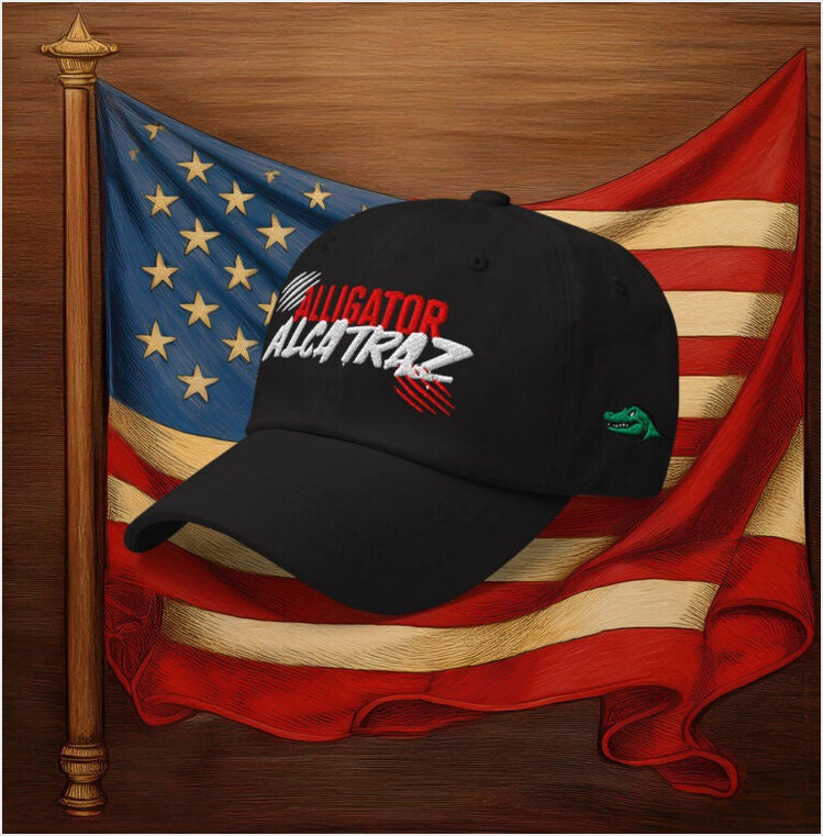 Alligator Alcatraz Hat Embroidered Gator Alligator Alcatraz Merch Florida GOP Store Dad Gifts-1