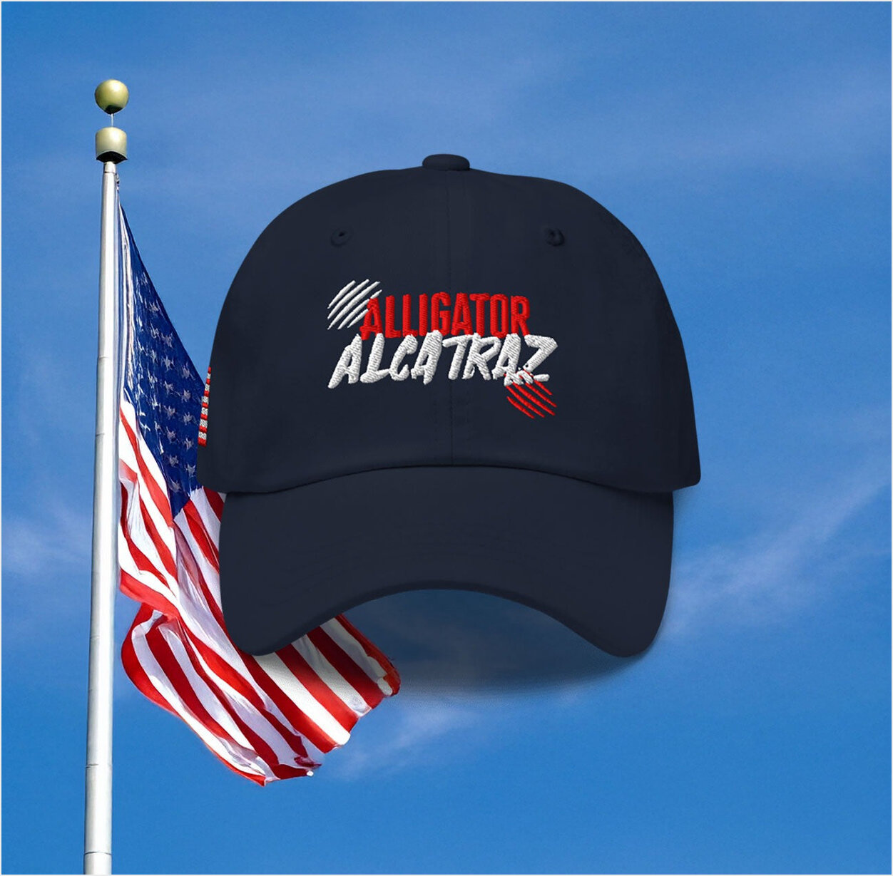 Alligator Alcatraz Hat Embroidered Official Alligator Alcatraz Merch Florida GOP Store Dad Gifts-1