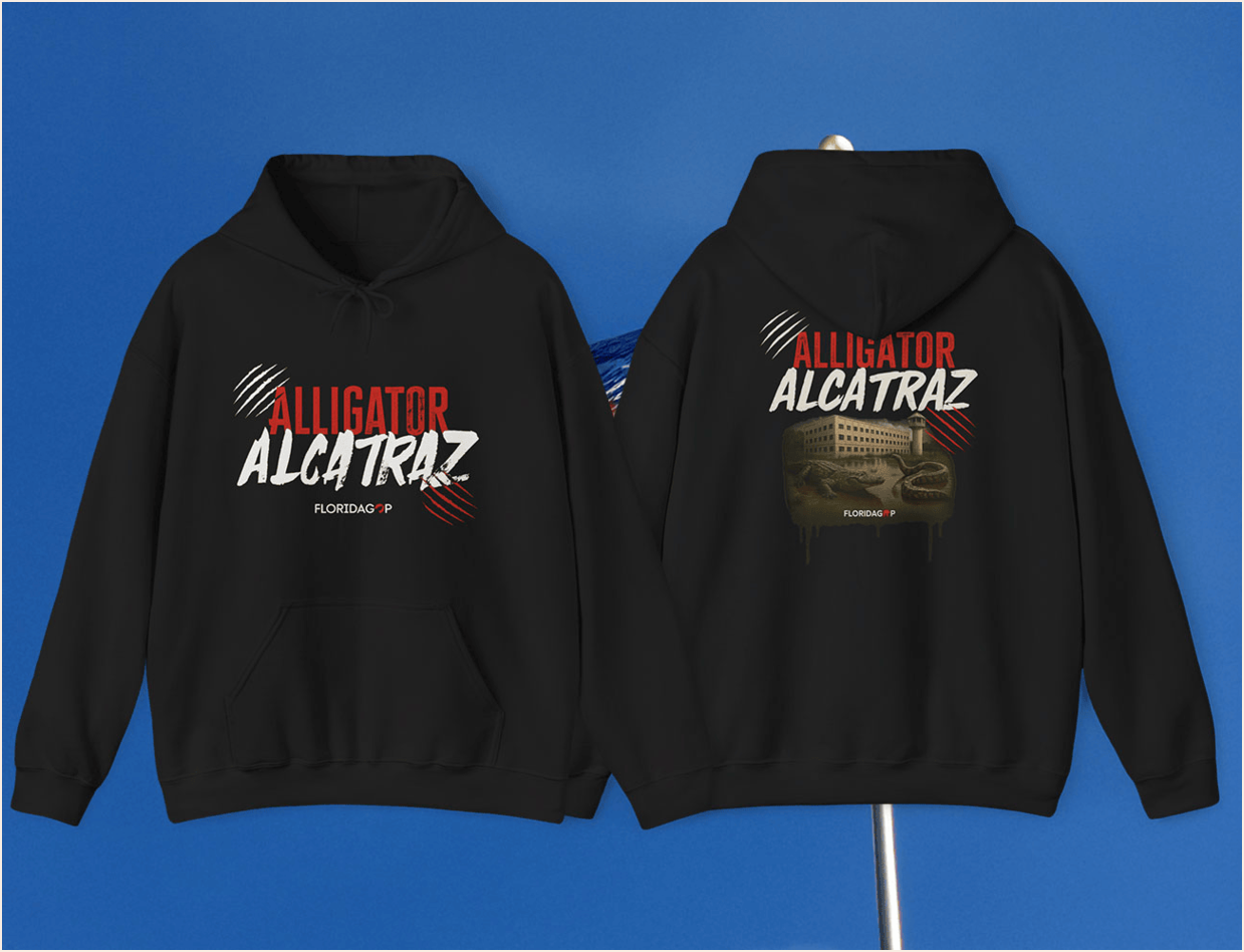 Alligator Alcatraz Hoodie Official Alligator Alcatraz Merch Florida Gator Hoodie Florida GOP Store-1