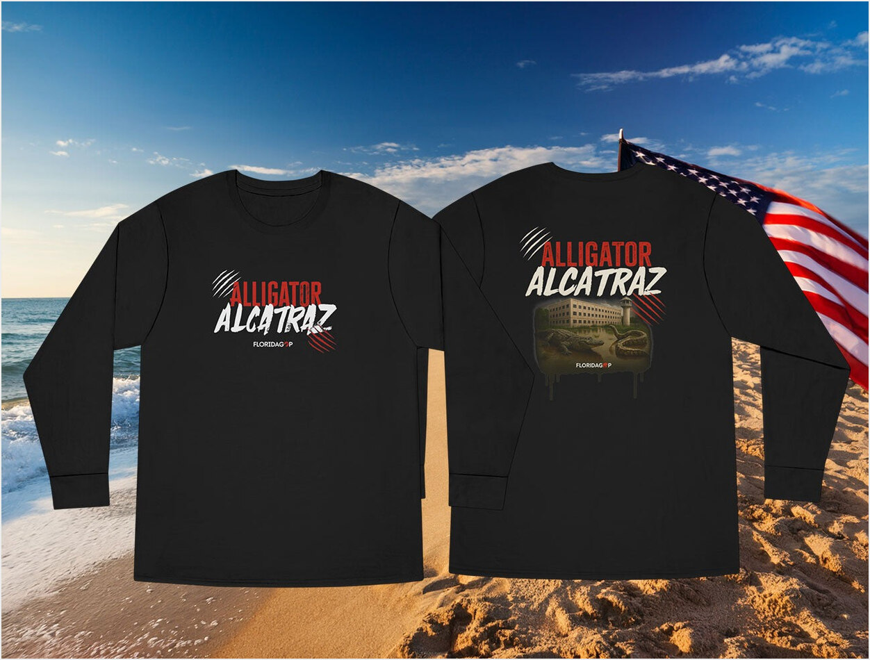 Alligator Alcatraz Long Sleeve Shirt Alligator Alcatraz Merch Florida GOP Store Dad Gifts-1