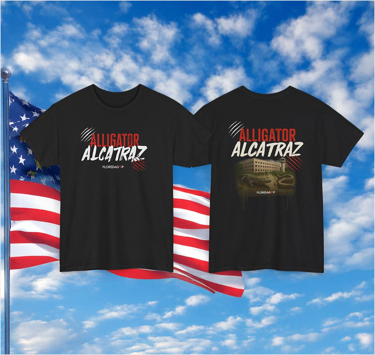 Alligator Alcatraz Shirt Official Alligator Alcatraz Merch Gifts For Dad Florida GOP Store-1