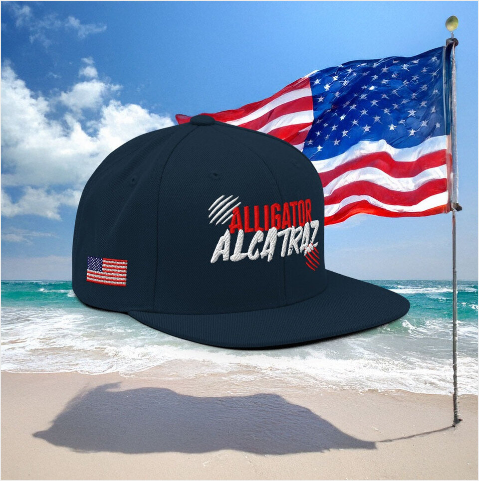Alligator Alcatraz Snapback Hat Official Alligator Alcatraz Merch Florida GOP Store Dad Gifts-1