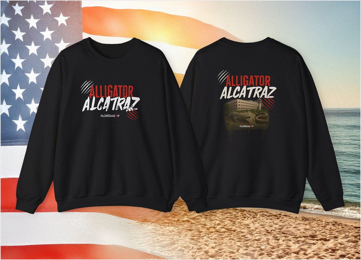 Alligator Alcatraz Sweatshirt Official Alligator Alcatraz Merch Dad Gifts Florida GOP Store-1