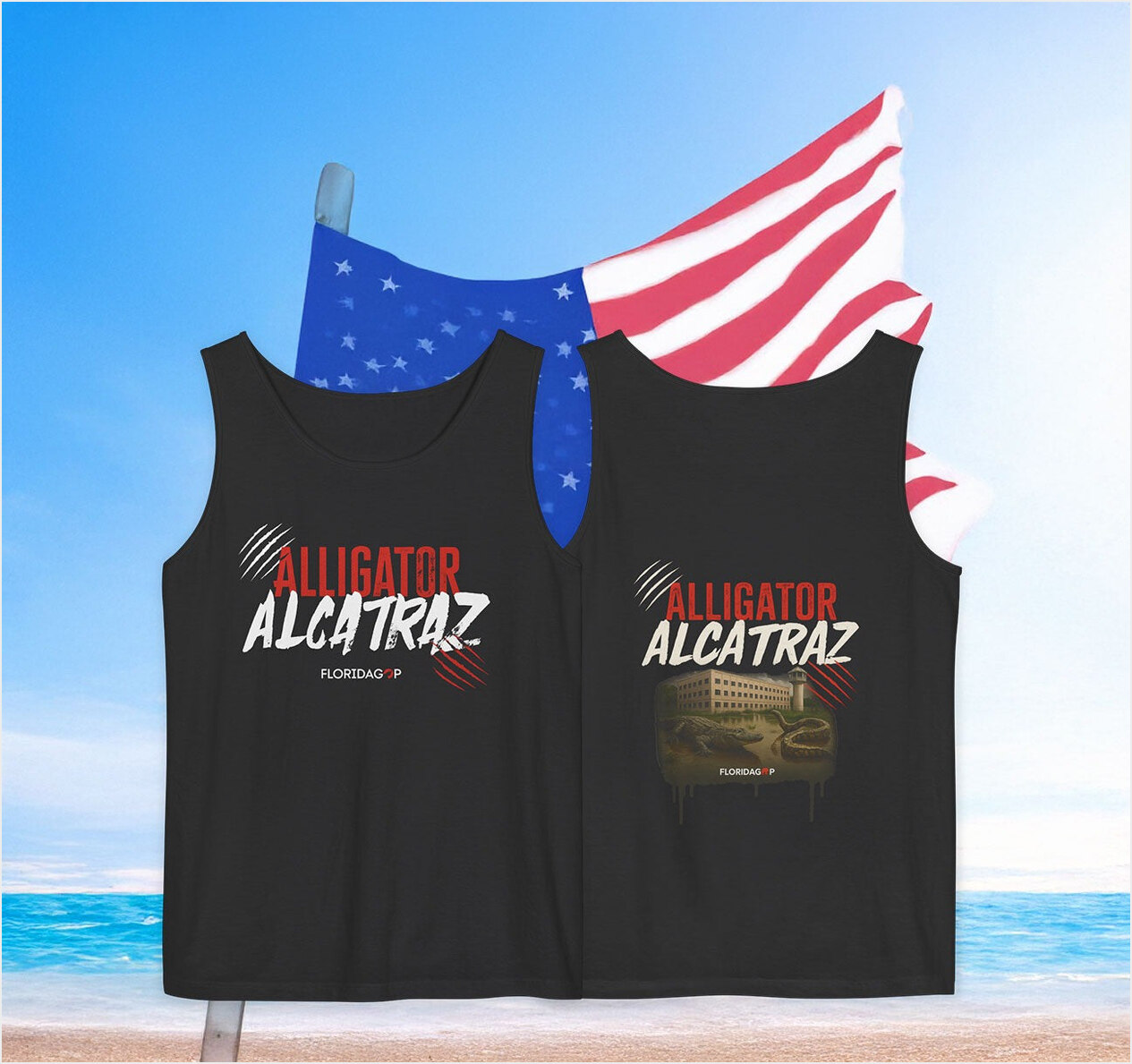 Alligator Alcatraz Tank Top Alligator Alcatraz Merch Florida Gator Shirt Florida GOP Store-1