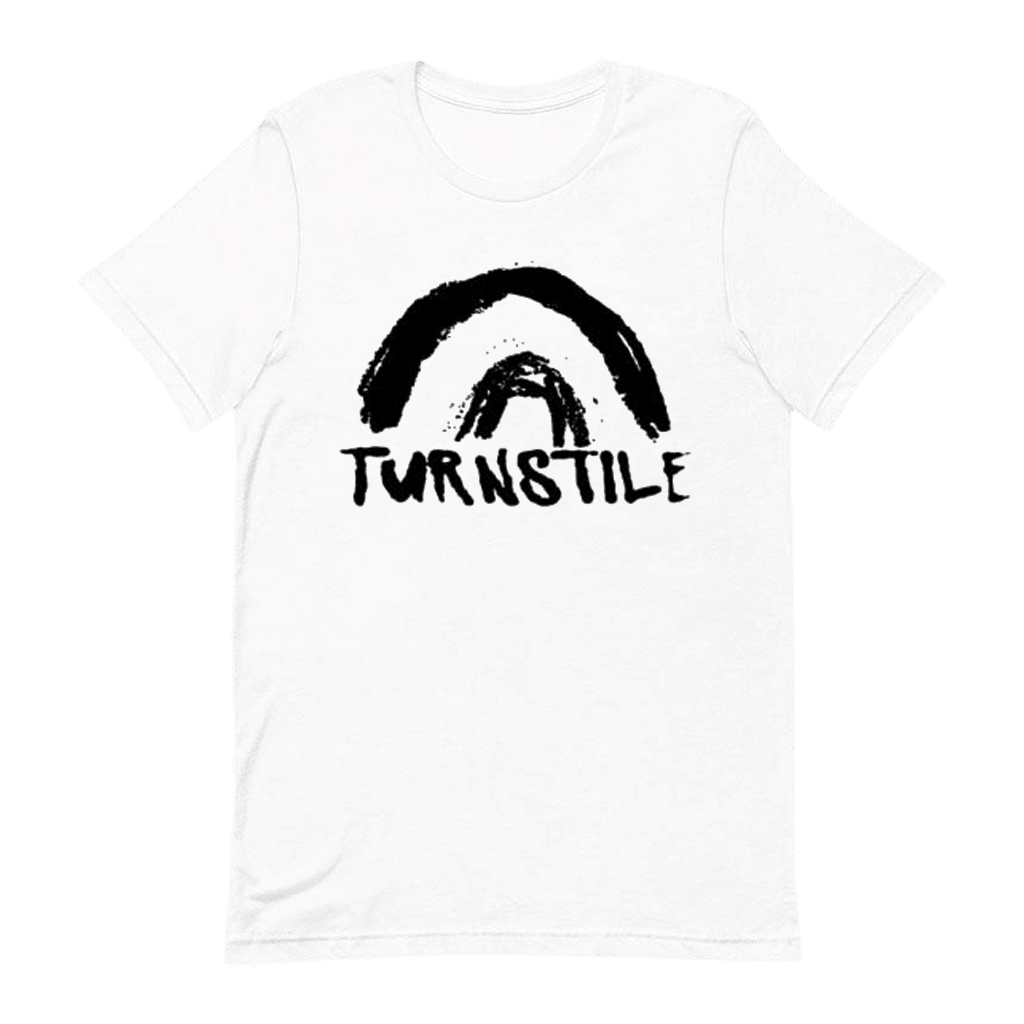 Allinmerch Merch Turnstile Double Rainbow White T-Shirt Birthday Gift Ideas For Him-1 Allinmerch Merch Turnstile Double Rainbow White T-Shirt Birthday Gift Ideas For Him-1