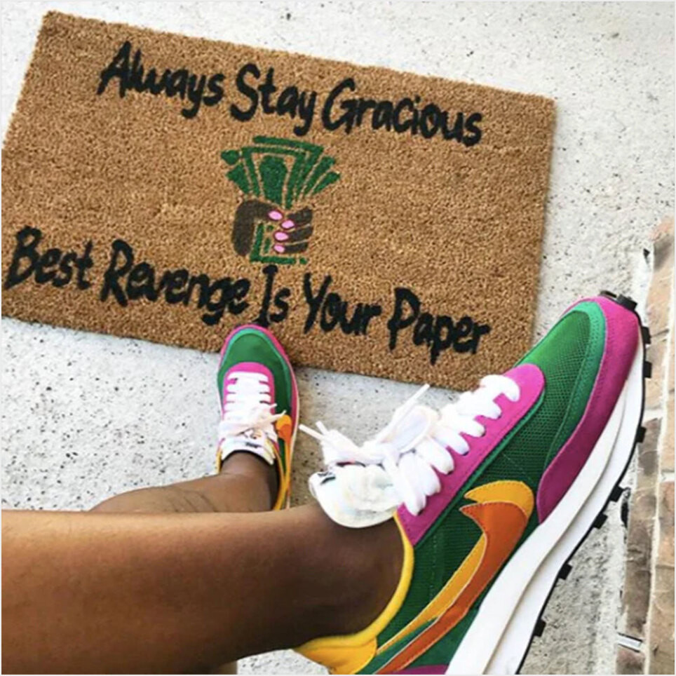 Always Stay Gracious Best Revenge Is Your Paper Doormat Funny Welcome Mat Sayings Gifts For BFF-1