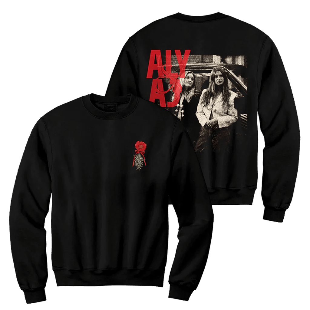 Alyandaj Merch Flower Black Crewneck Sweatshirt Birthday Gift Ideas For Him-1