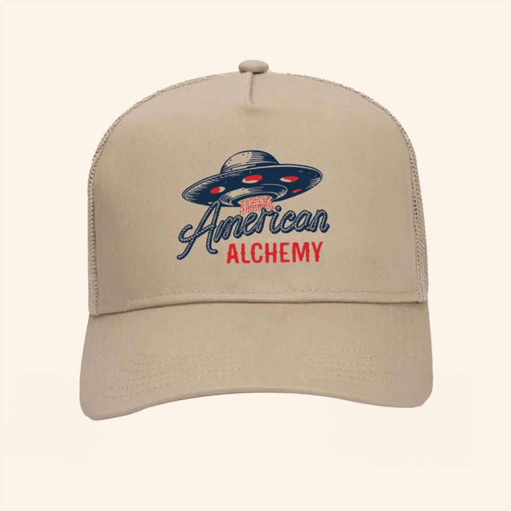 American Alchemy Merch UFO Trucker Hat Gifts For Dudes Birthday Gifts For Fans-1