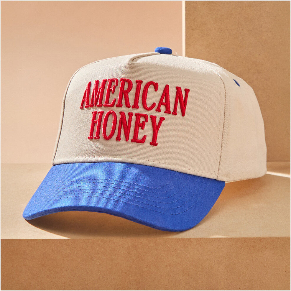 American Honey Hat Embroidered Hat Gifts For Friends Birthday Gifts For Her Christmas Presents-1