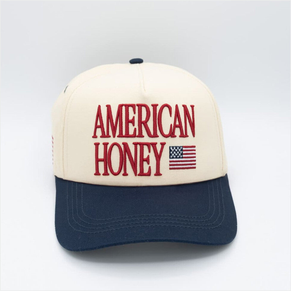 American Honey Hat Embroidered Meaningful Gifts For Boyfriend Birthday Gifts For Besties-1