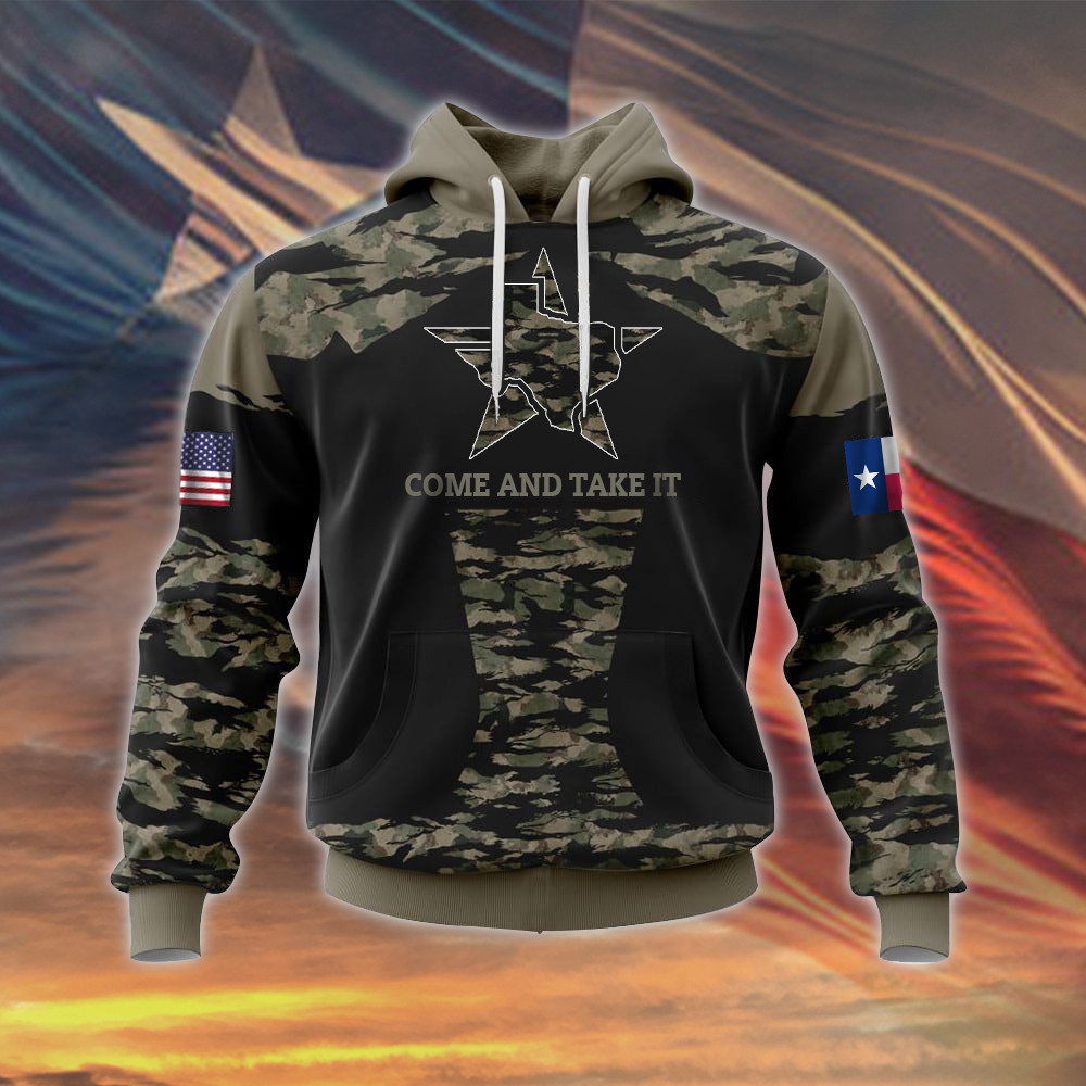 American I Stand With Texas Hoodie Come And Take It Camo Hoodie Texas Strong Clothing-1