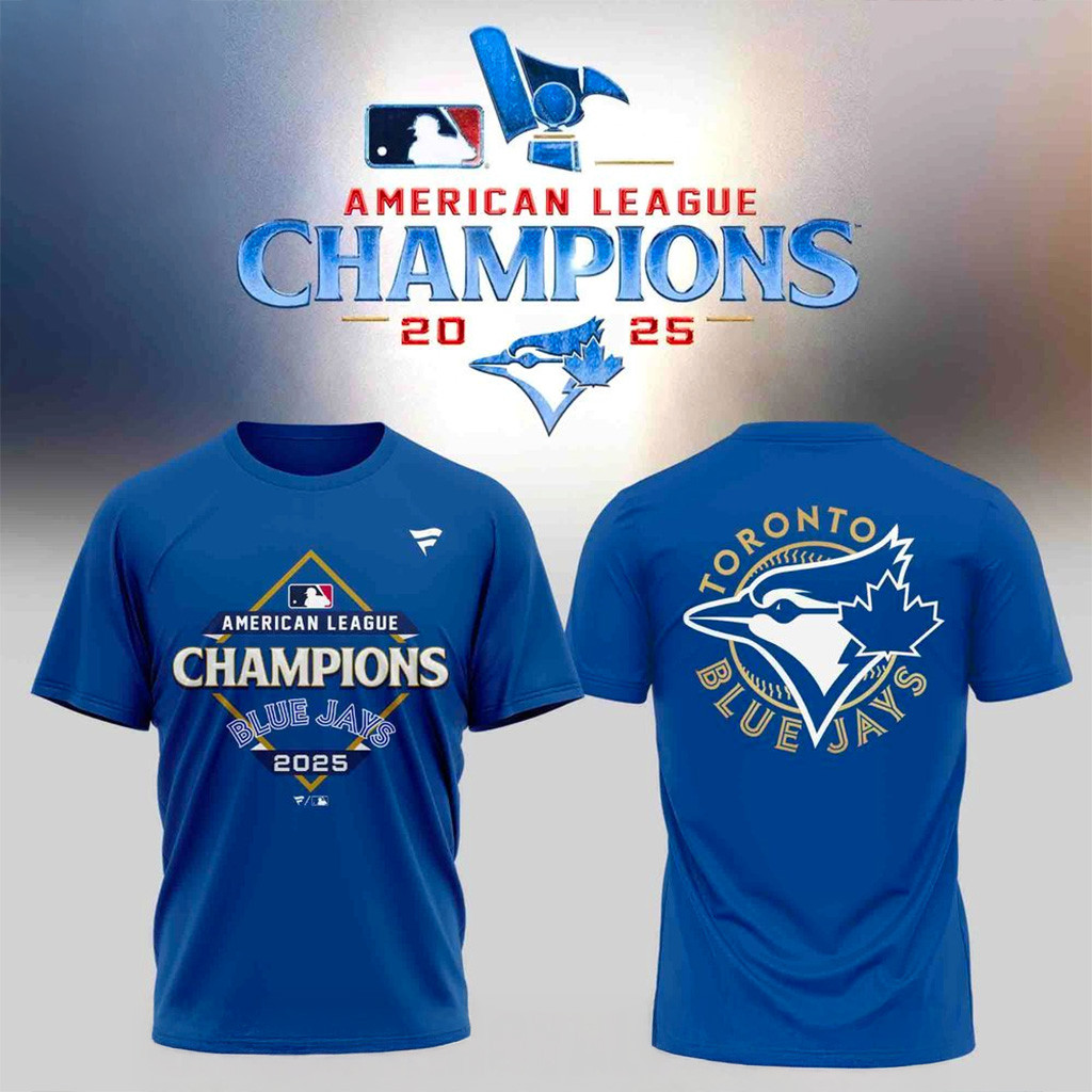 American League Champions 2025 Toronto Blue Jays T-Shirt Christmas Gifts For Baseball Fans-1