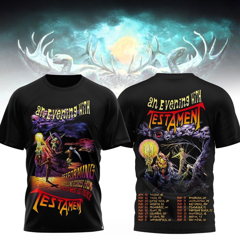 An Evening With Testament T-Shirt Unique Father's Day Gifts-1 An Evening With Testament T-Shirt Unique Father's Day Gifts-1