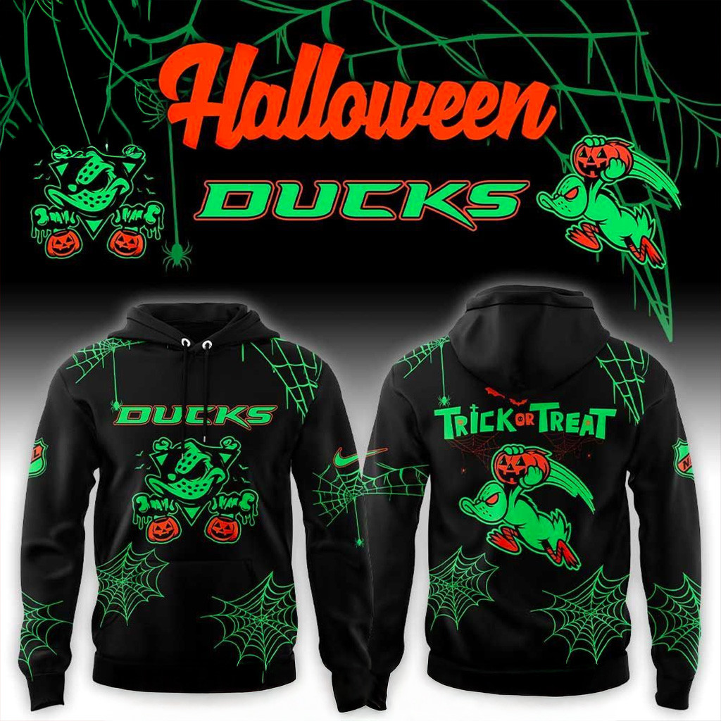Anaheim Ducks Glow in the Dark Halloween Mode Hoodie Anaheim Ducks Merch Christmas Gifts For Fan-1