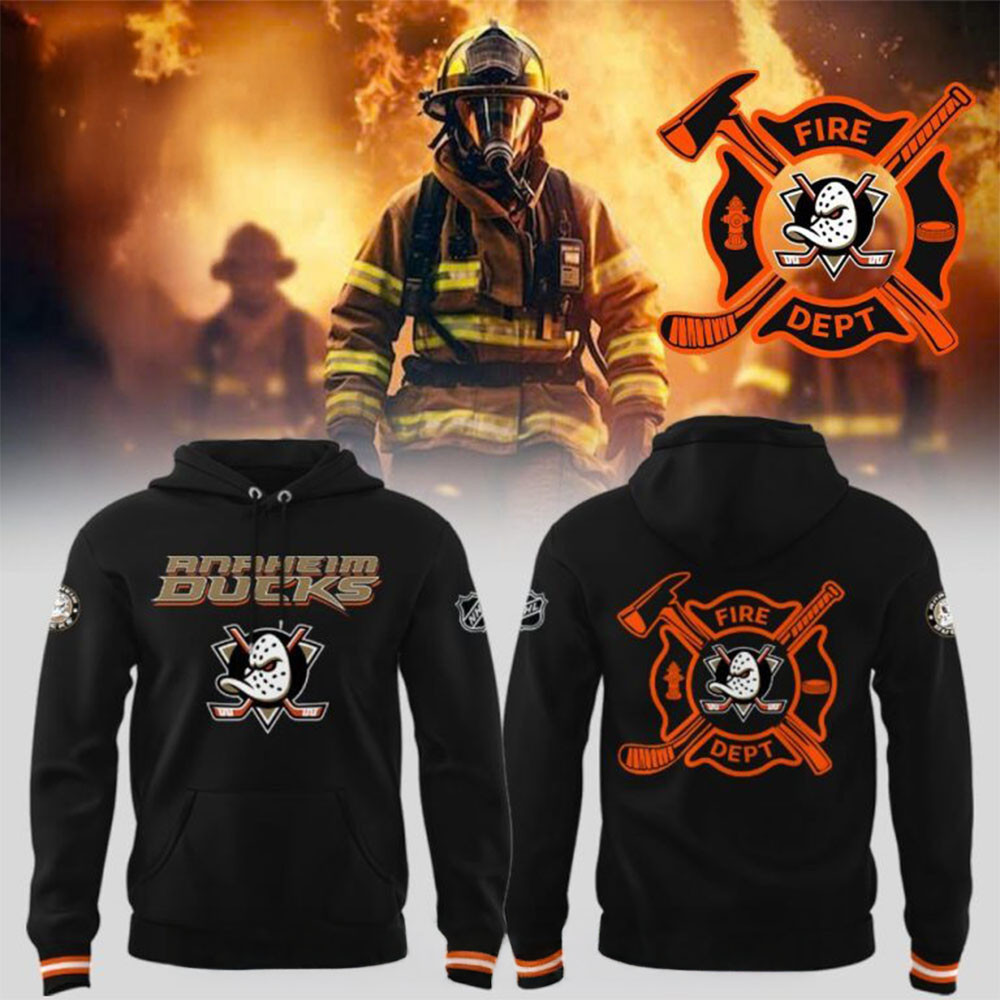 Anaheim Ducks x Firefighter Appreciation Night Hoodie Fathers Day Presents-1