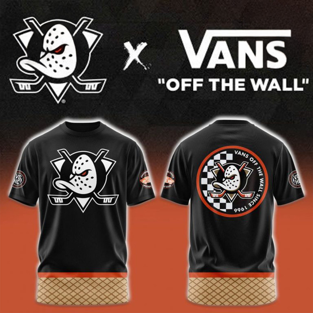 Anaheim Ducks x Vans Off The Wall Shirt Last Minute Father's Day Gifts-1