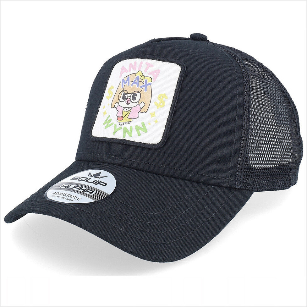 Anita Max Wynn Hat Drake Merch Black Embroidered Trucker Hat Gifts For Sister Gifts For Besties-1