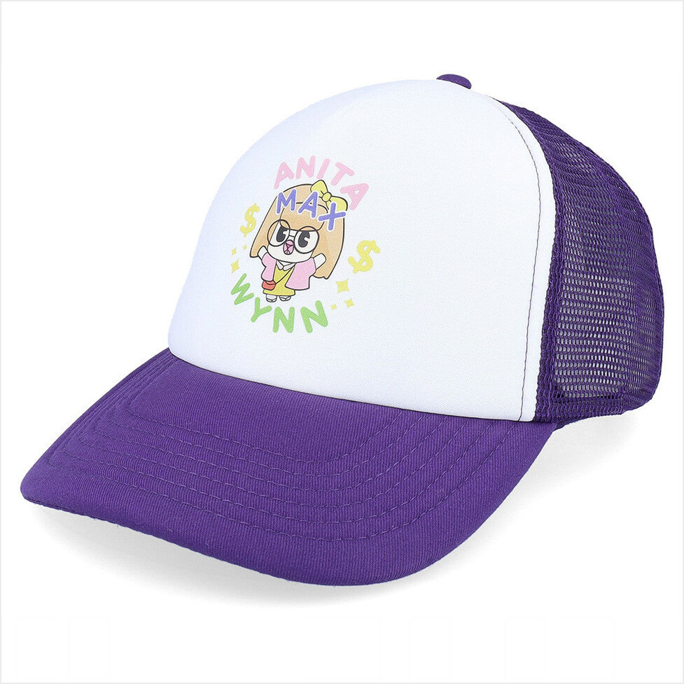 Anita Max Wynn Hat Drake Merch Purple And White Trucker Hat Gifts For Her Gifts For Friends-1