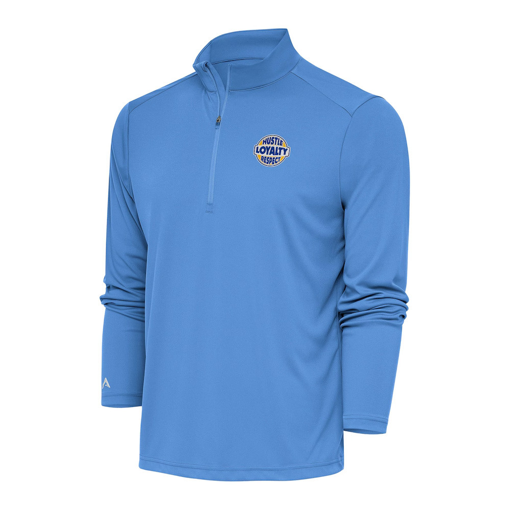 Antigua Powder Blue John Cena Tribute Quarter-Zip Shirt Gifts For Wrestler-1