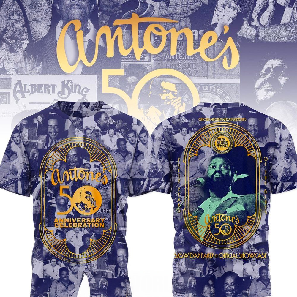 Antone's 50th Anniversary Celebration T-Shirt Antone's Merch Unique Father's Day Gifts-1
