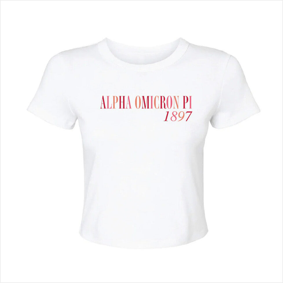 Aoii Merch Alpha Omicron Pi 1897 Baby Tee Gifts For Girlfriend Birthday Gifts For Best Friend-1