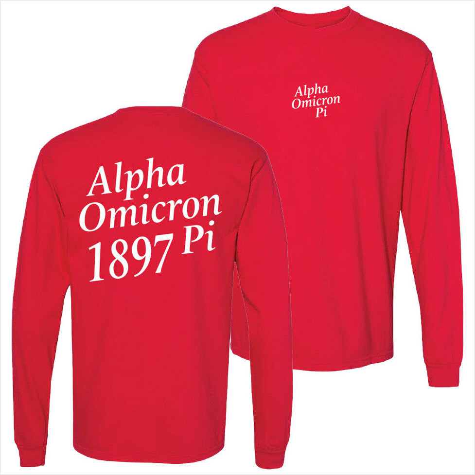 Aoii Merch Alpha Omicron Pi 1987 Long Sleeve T-Shirt Gift Ideas For Him Gifts For Best Friend-1