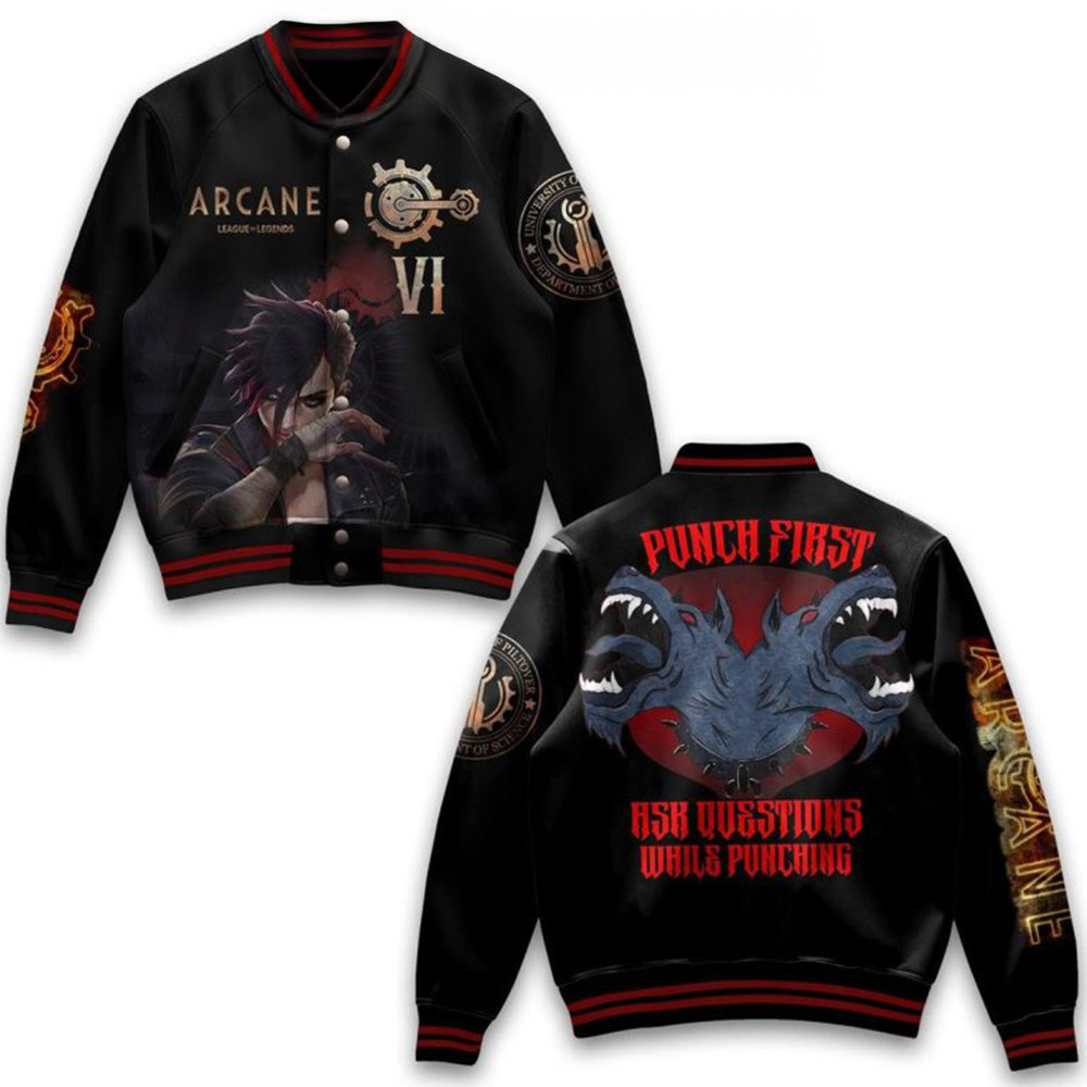Arcane Punch First Ask Question While Punching Baseball Jacket Gifts For Fans-1