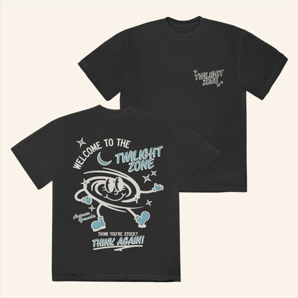 Ariana Grande Merch 2025 Twilight Zone Think Again T-Shirt Gifts For Her Gifts For Friends-1