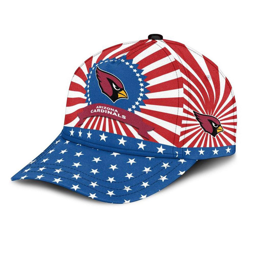 Arizona Cardinals American Flag Pattern Independence Day Hat Arizona Cardinals Merch Him Gifts-1