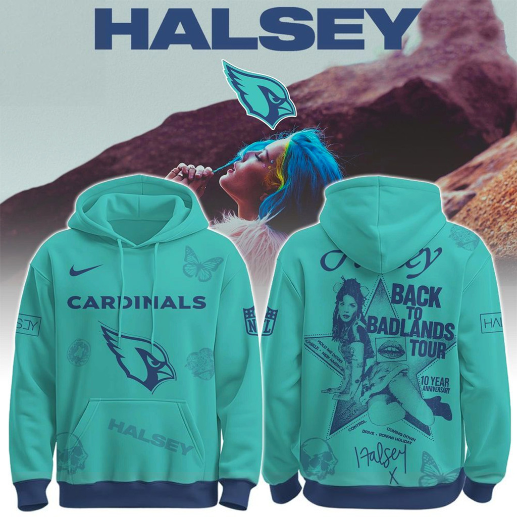 Arizona Cardinals X Halsey Back To Badlands Tour Hoodie Cardinals Merch Best Football Gifts-1