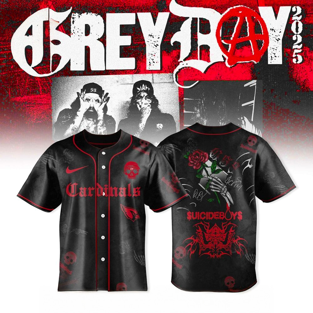 Arizona Cardinals X Uicideboy Greyday Tour Merch 2025 Jersey Arizona Cardinals Merch Fans Gifts-1