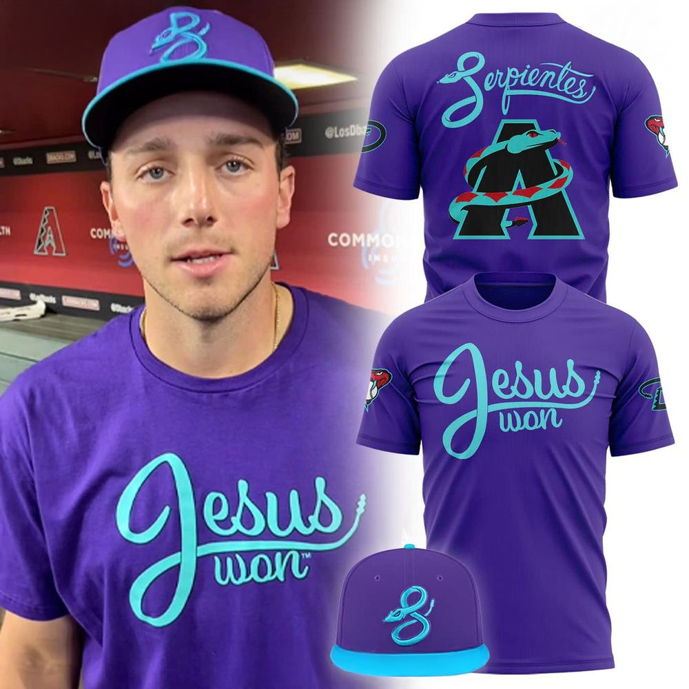 Arizona Diamondbacks Serpientes x Jesus Won 2025 T-Shirt Arizona Diamondbacks Merch-1