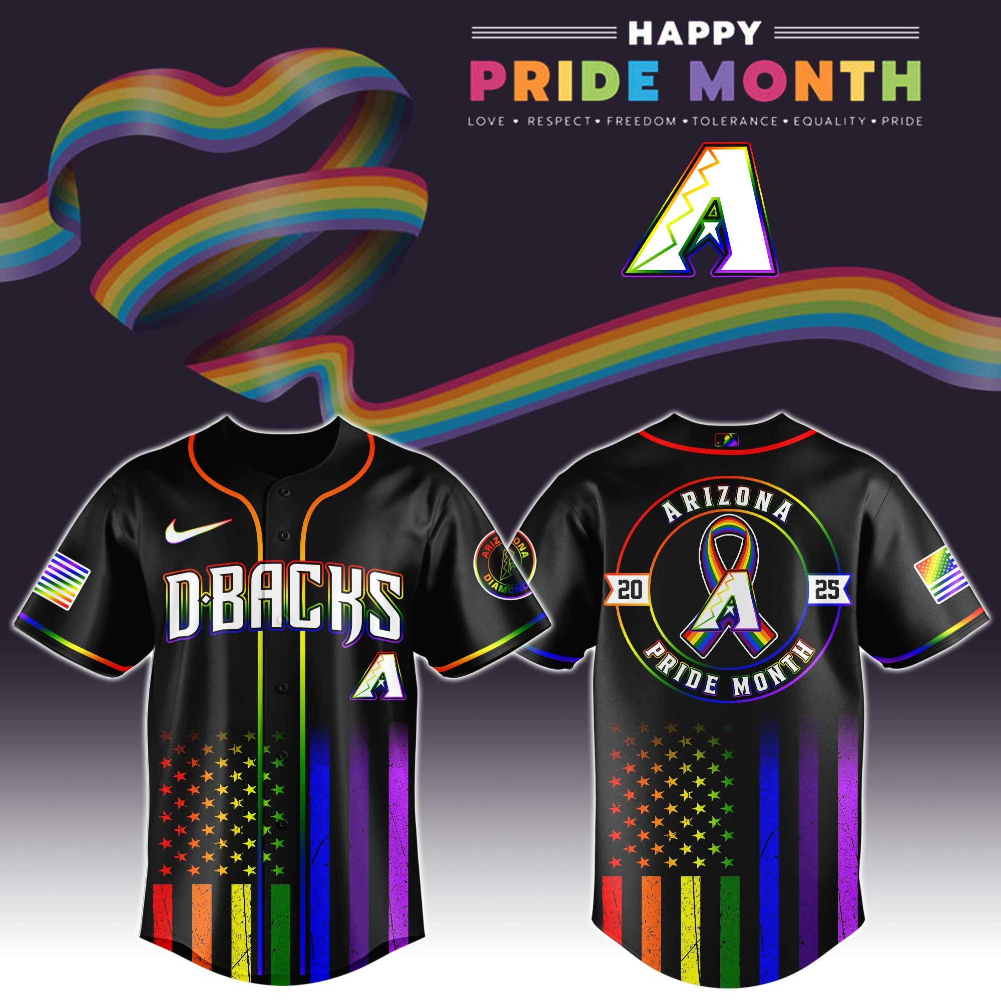 Arizona Diamondbacks Special Pride Month Jersey Baseball Player Gift Idea-1