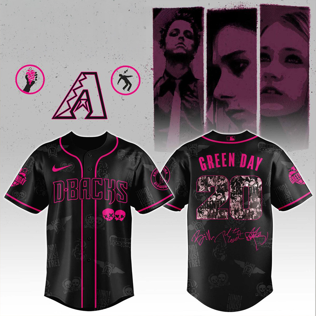 Arizona Diamondbacks X Green Day 20 Years Of American Idiot 2025 Jersey-1