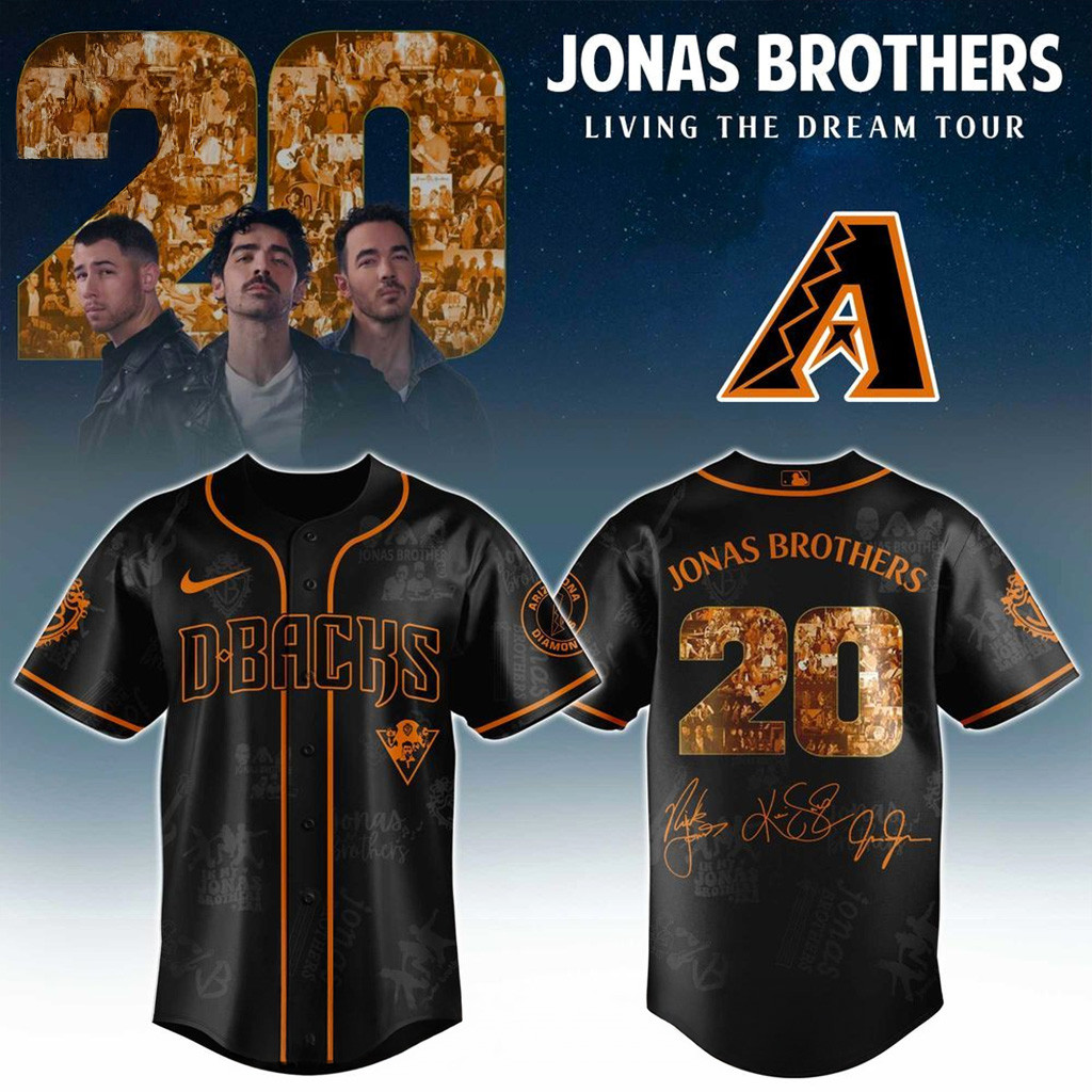 Arizona Diamondbacks X Jonas Brothers Living The Dream Tour 2025 Jersey Diamondbacks Merch-1