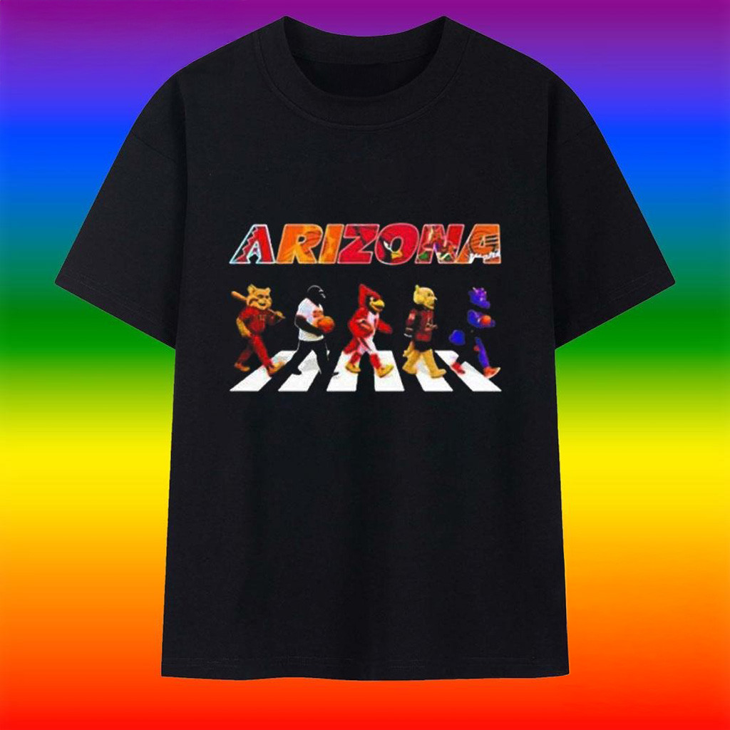 Arizona Mascot Chibi Walking Abbey Road 2025 T-Shirt-1 Arizona Mascot Chibi Walking Abbey Road 2025 T-Shirt-1