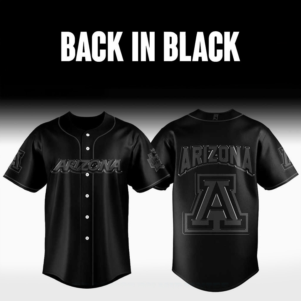 Arizona Wildcats Baseball X Back In Black Jersey 2025 Arizona Wildcats Merch Fans Gifts-1