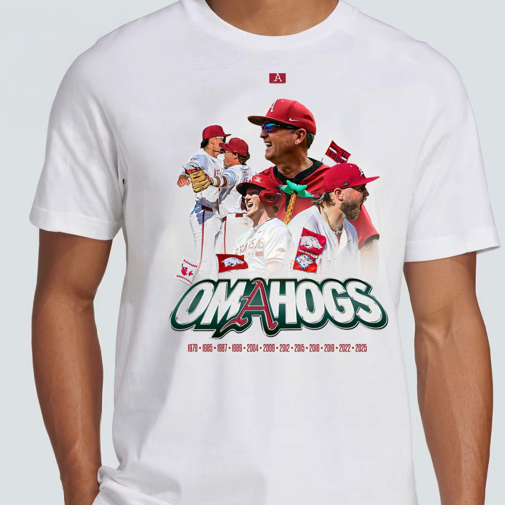 Arkansas Baseball Omahogs 2025 NCAA Super Regional Champions Shirt Arkansas Merch Dad Gifts-1