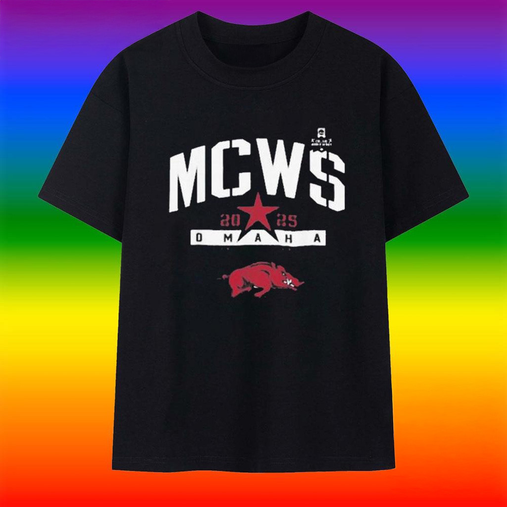 Arkansas Razorbacks College World Series 2025 Mcws Baseball T-Shirt-1 Arkansas Razorbacks College World Series 2025 Mcws Baseball T-Shirt-1