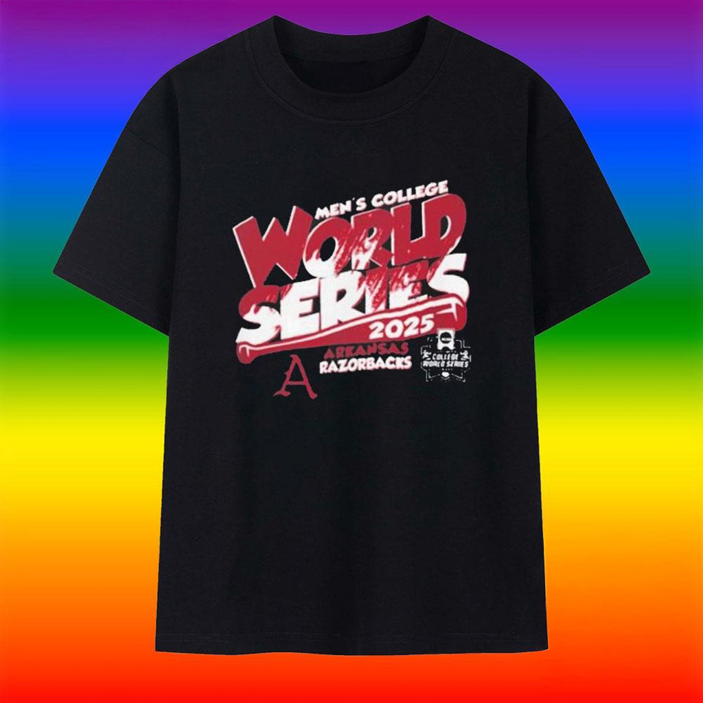Arkansas Razorbacks MCWS 2025 Baseball Boom T-Shirt-1