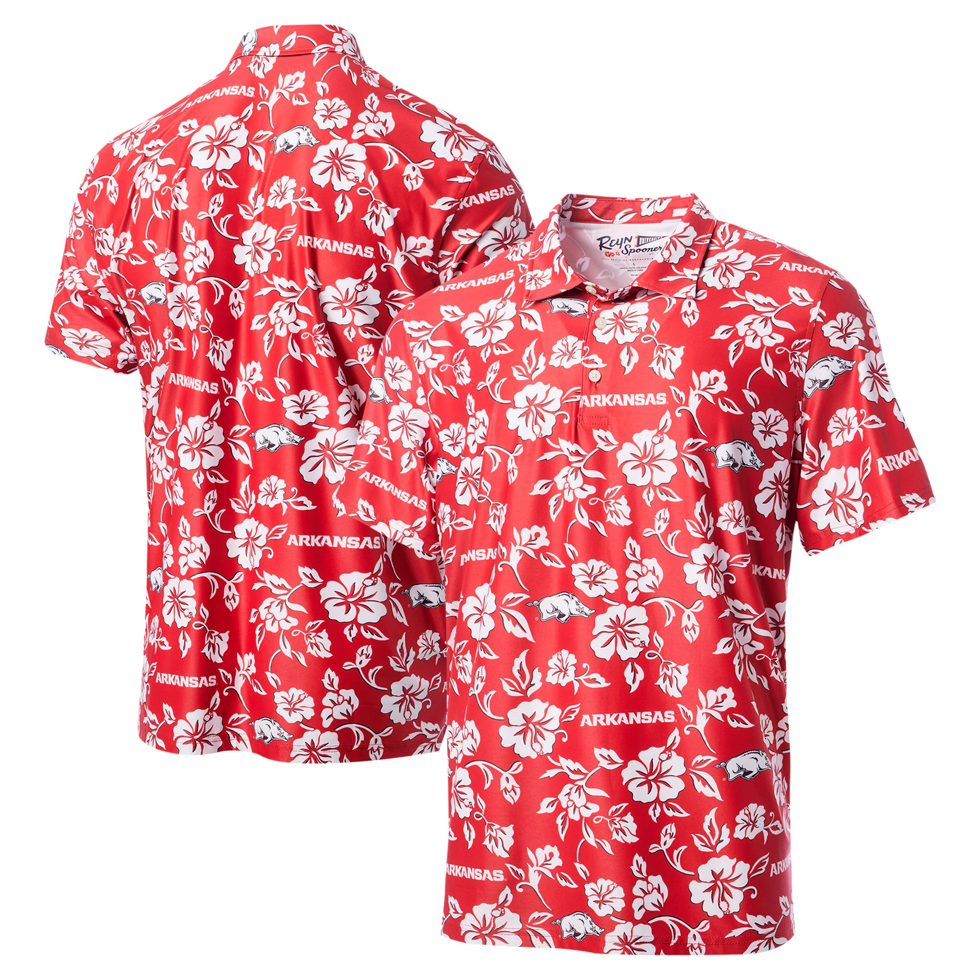 Arkansas Razorbacks Polo Shirt NCAA Aloha Shirt Fathers Day Presents For Football Fans-1